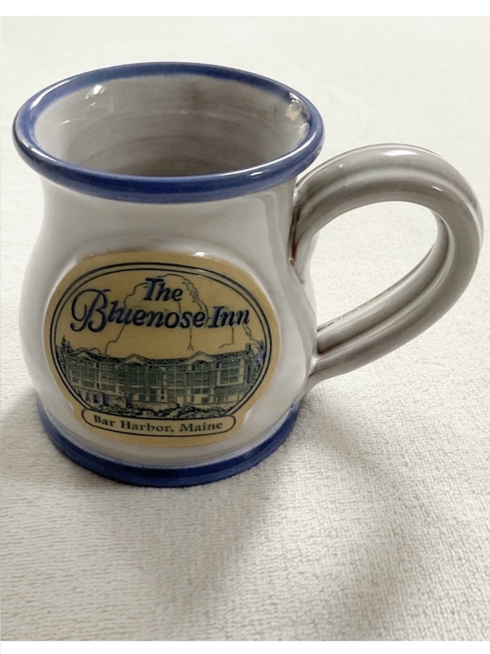 Deneen Pottery Bluenose Inn Bar Harbor Maine Stoneware Mug USA